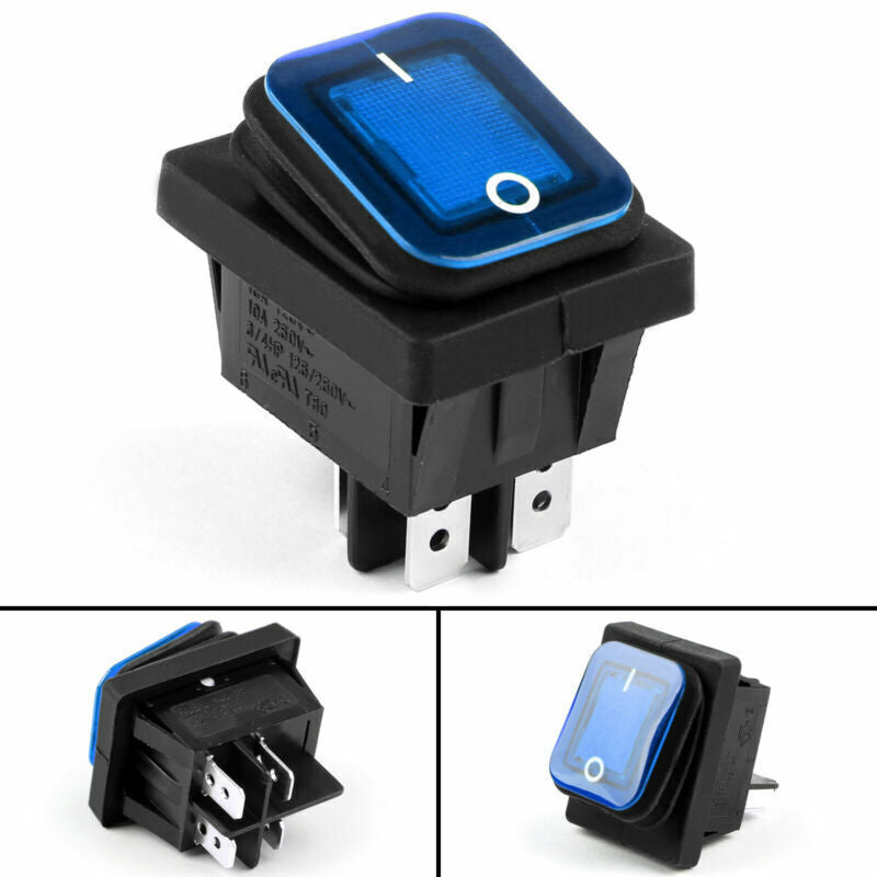 4Pin IP65 Barca Schalter Wasserdicht ON/OFF Rocker RLEIL BE RL2-102 Auto