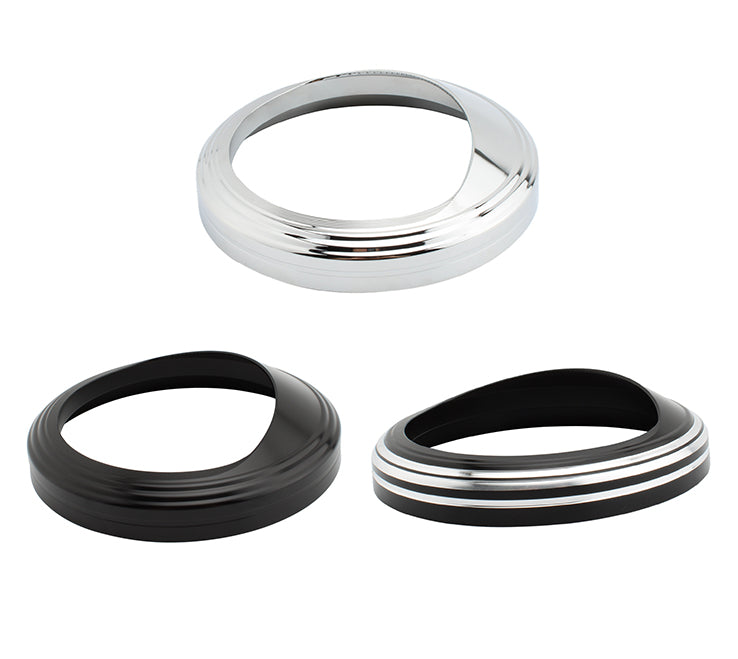 5" custodia tachimetro protezione coperchio contagiri per Glide Softail Fat Boy Fxst Silve