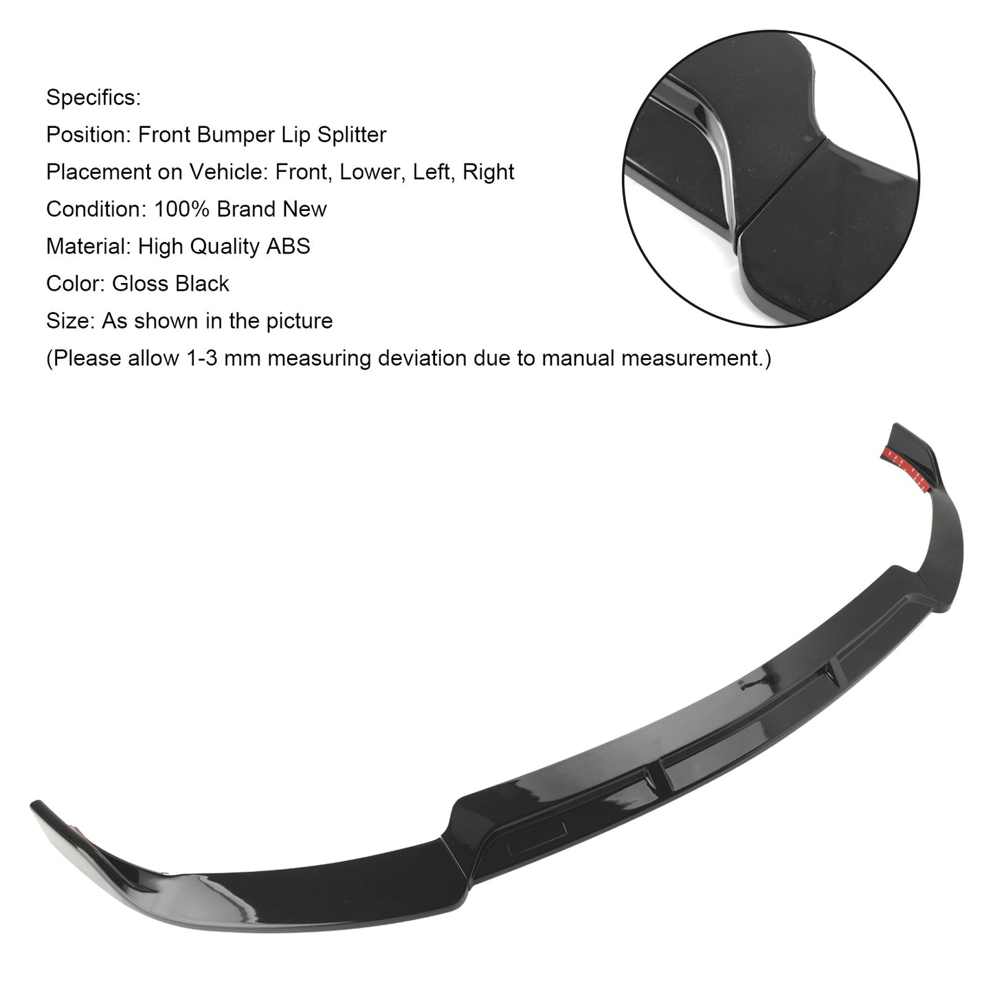 Labbro dello splitter anteriore adatto per Mercedes Benz Classe C W205 C205 2019-2021 Stile Brabus