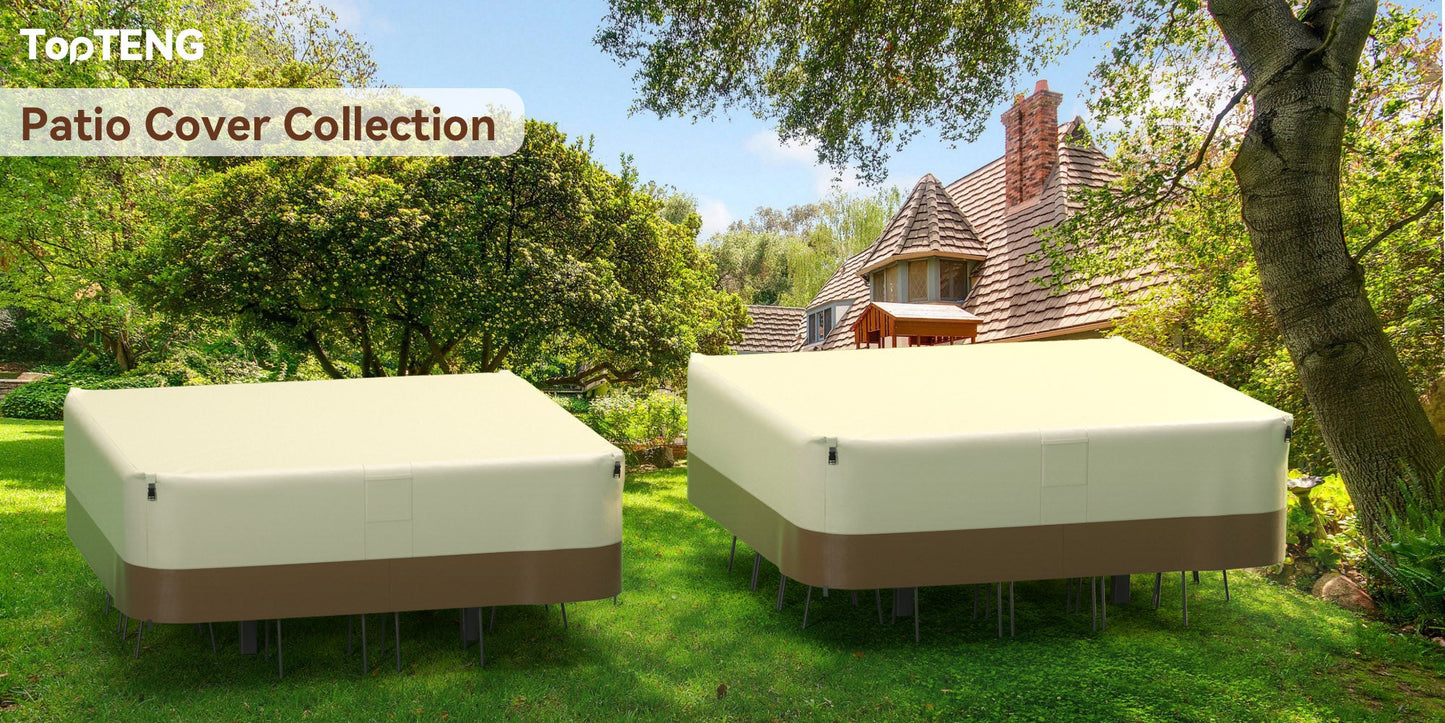 Copertura per mobili da giardino impermeabile quadrata 420D per tavolo e sedie da esterno