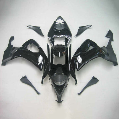 Amotopart Kawasaki ZX10R 2008-2010 Kit di travestimento nero lucido e Matt