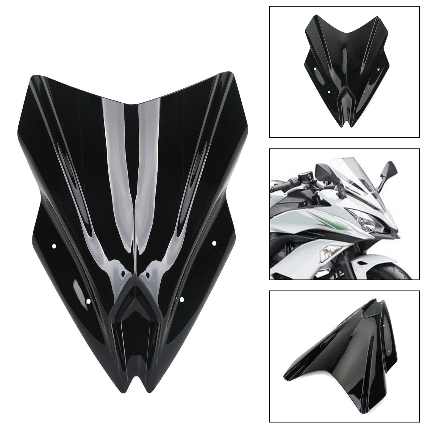 Parabrezza parabrezza moto ABS per Kawasaki Ninja 650 2017-2019 Generico