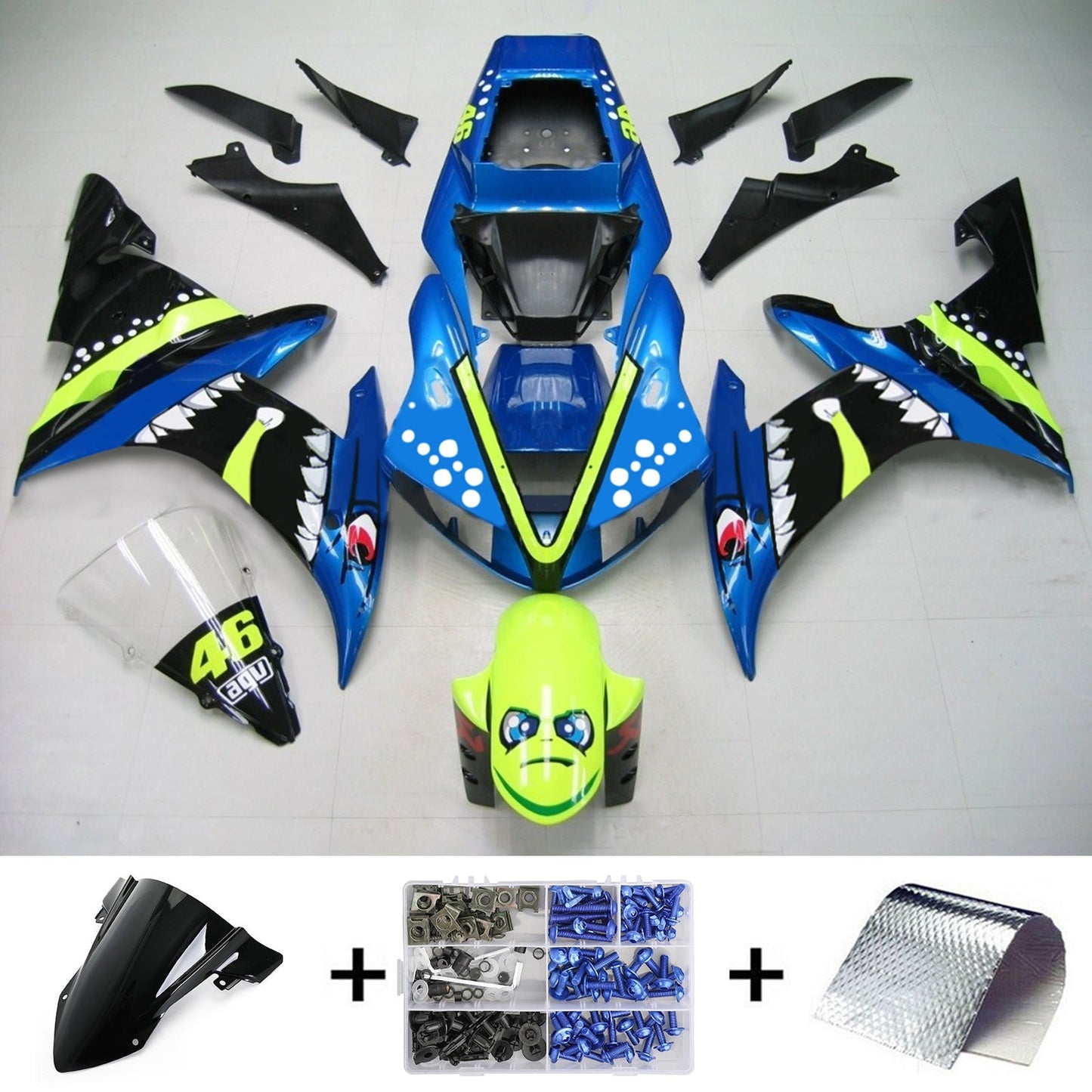 Amotopart Yamaha 2002-2003 YZF 1000 R1 Cartoon Kit