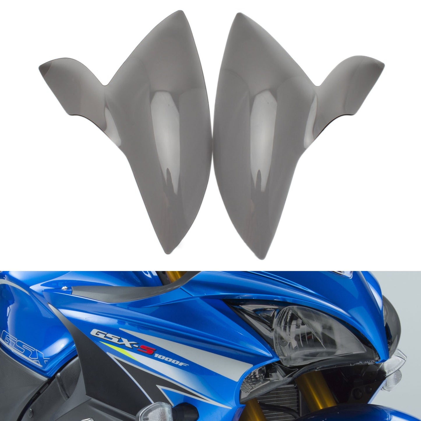 Protezione della protezione della lente del faro anteriore adatta per Suzuki Gsx-S 1000F 2015-2021 Fumo generico