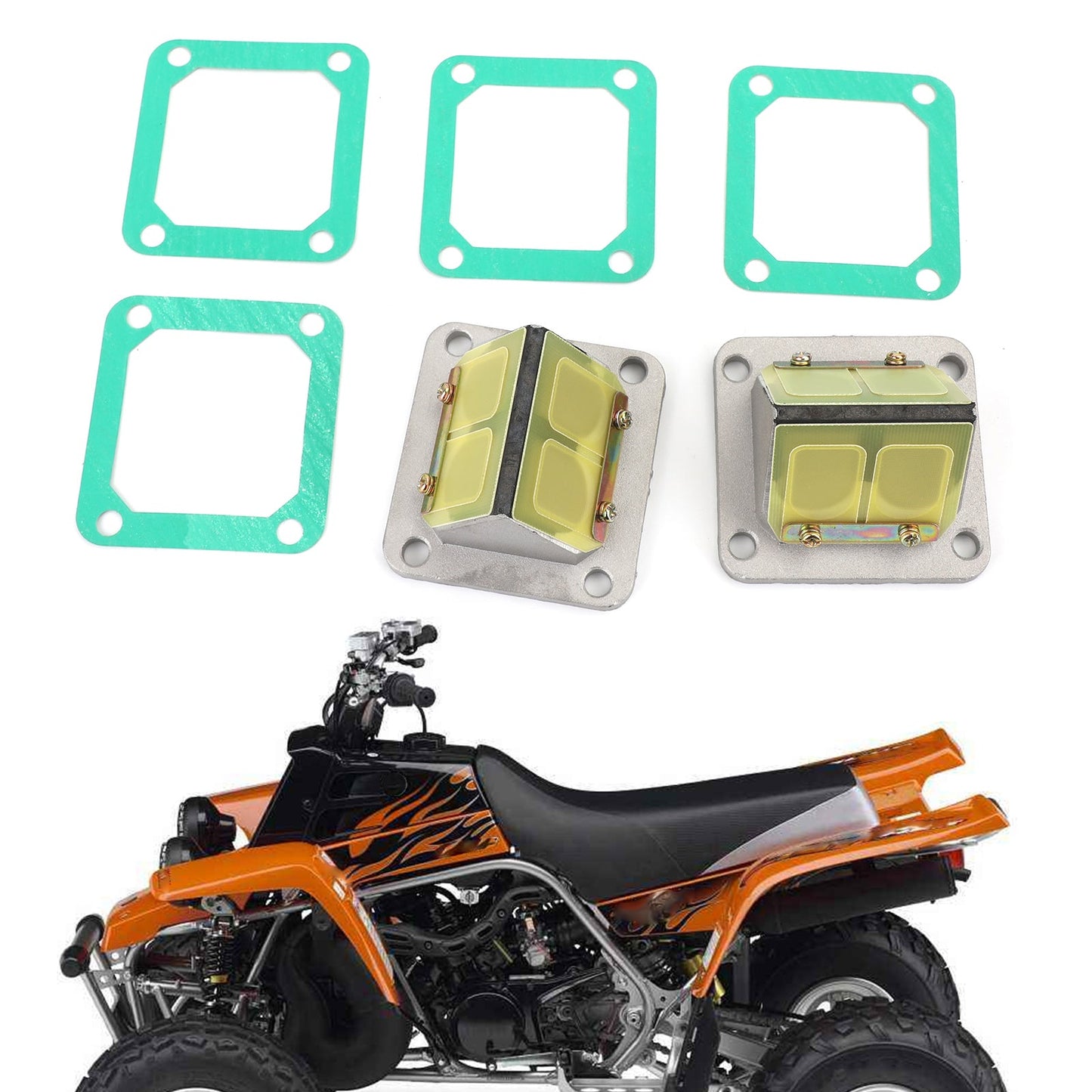 Gabbie valvola lamellare + ance adatte per Yamaha Banshee YFZ350 1987-2006 Generico