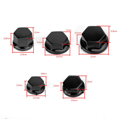 30pcs moto ABS plastica esagono incassato vite coperchi bullone dado tappo coperchio generico