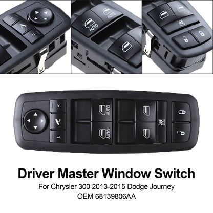 Driver Master Finestra Interruttore Per Chrysler 300 2013-2015 Dodge Journey 68139806AA Generico