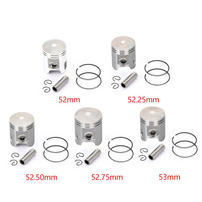 Piston Pin Ring Set STD / +0.25 / +0.50 / +0.75 / +1.00 Alesaggio Misura per Yamaha BWS Aerox Nitro NEOS Ovetto 100 1997-2003 Generico