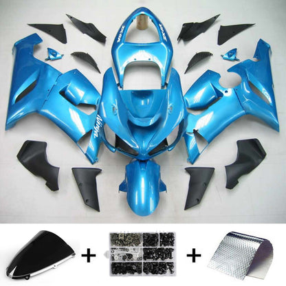 Amotopart Kawasaki 2005-2006 ZX6R 636 All Blue Fearing Kit