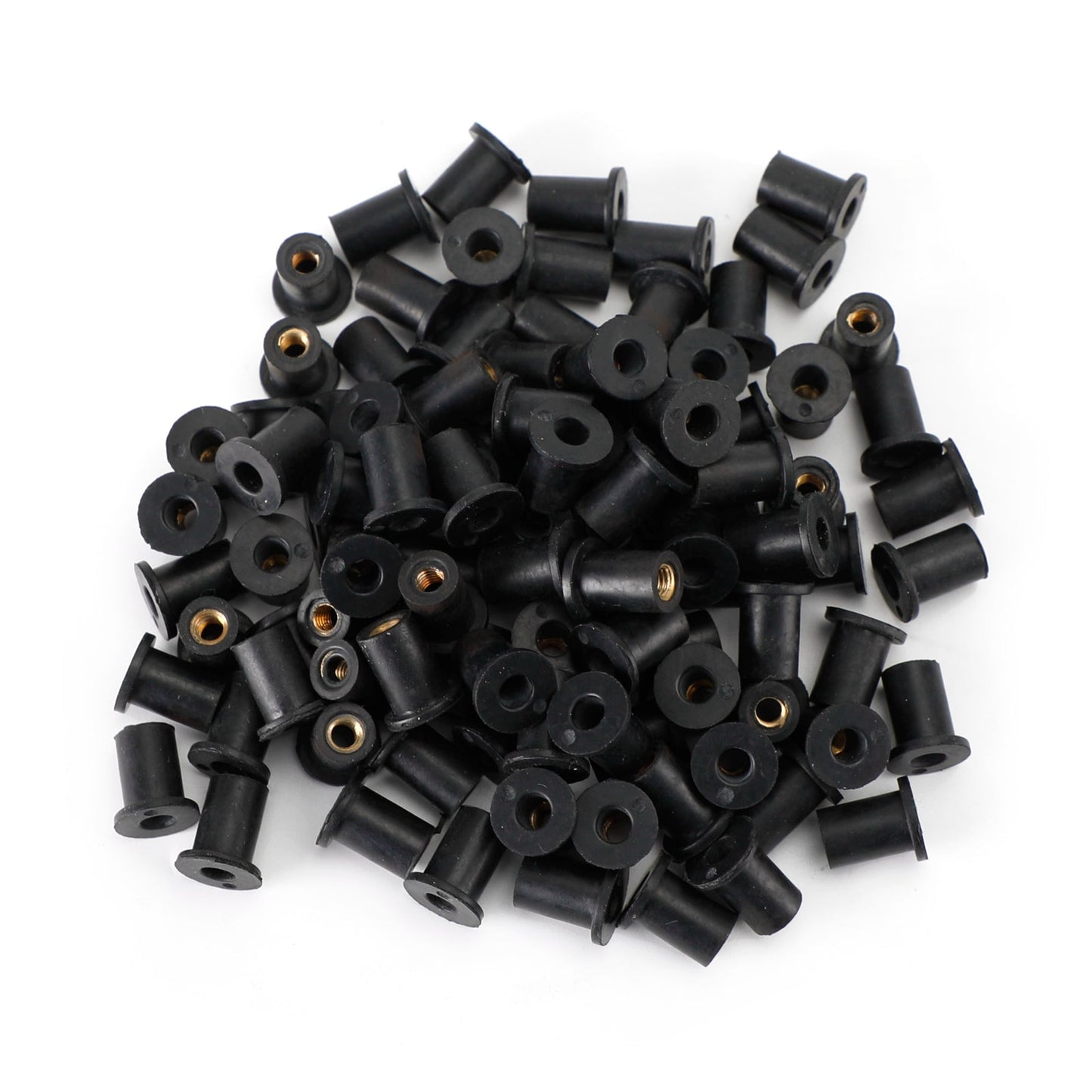 100 quantità M4 dadi in gomma per parabrezza e carenatura 8mm 5/16" Wellnuts