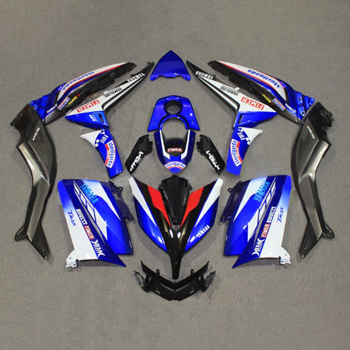 Amotopart Kit Carena Carrozzeria ABS per Yamaha T-Max TMAX530 2015-2016