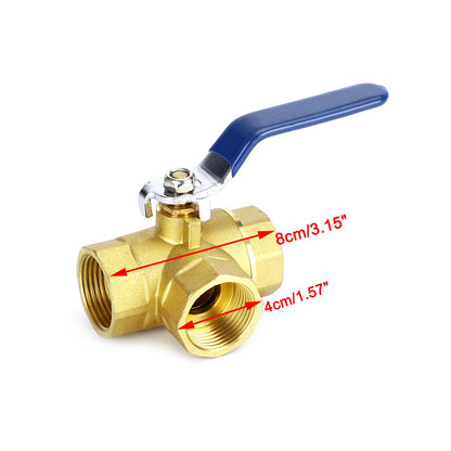 1" valvola a sfera femmina porta L 600 WOG NPT valvola a sfera in ottone filettato impianto idraulico