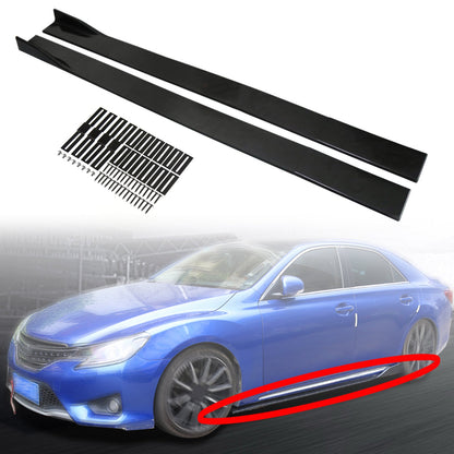 86.6" Universal Side Skirt Extensions Rocker Panel Splitter Lip Polipropilene Generico
