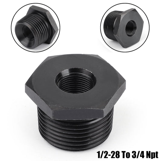 Nuovo adattatore filettato per filtro olio da 1/2-28 a 3/4 NPT più resistente dell'alluminio nero