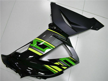 Amotopart 2013-2018 Kawasaki ZX6R Cladding Green Black Kit