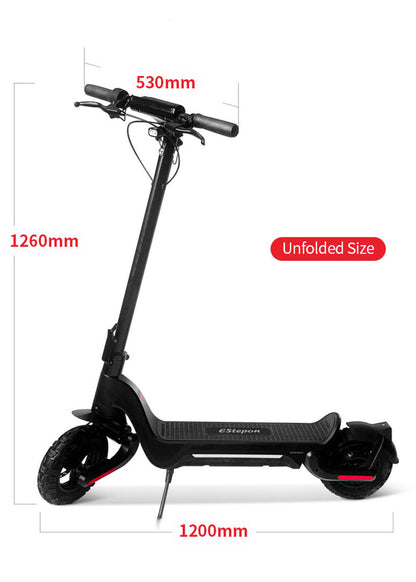 SCOOTER ELETTRICO 800W E-SCOOTER PIEGHEVOLE AUTONOMIA 50KM 10" OFF ROAD 15AH 45KM/H