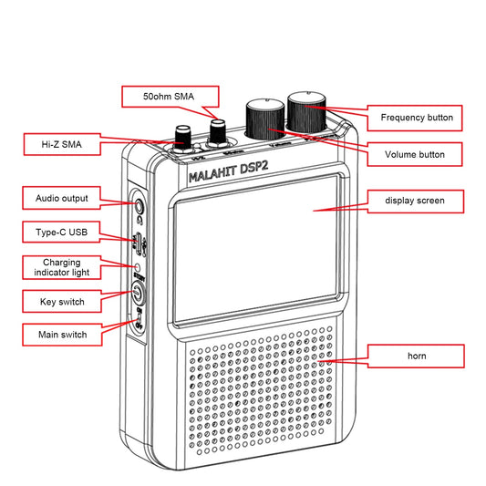 Firmware autorizzato originale 2.40 Radio ricevitore Malahit-DSP2 di seconda generazione