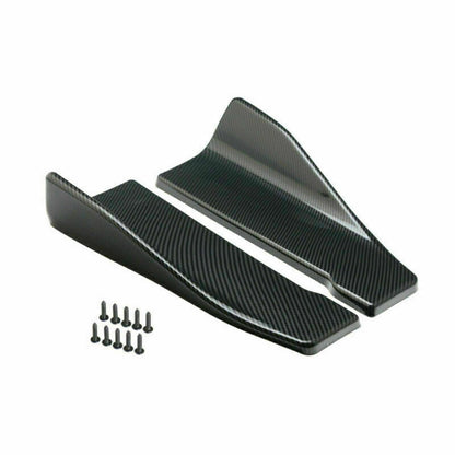 2 pezzi 35 cm gonna spoiler estensione labbro posteriore splitter a bilanciere alette ali in fibra di carbonio aspetto generico