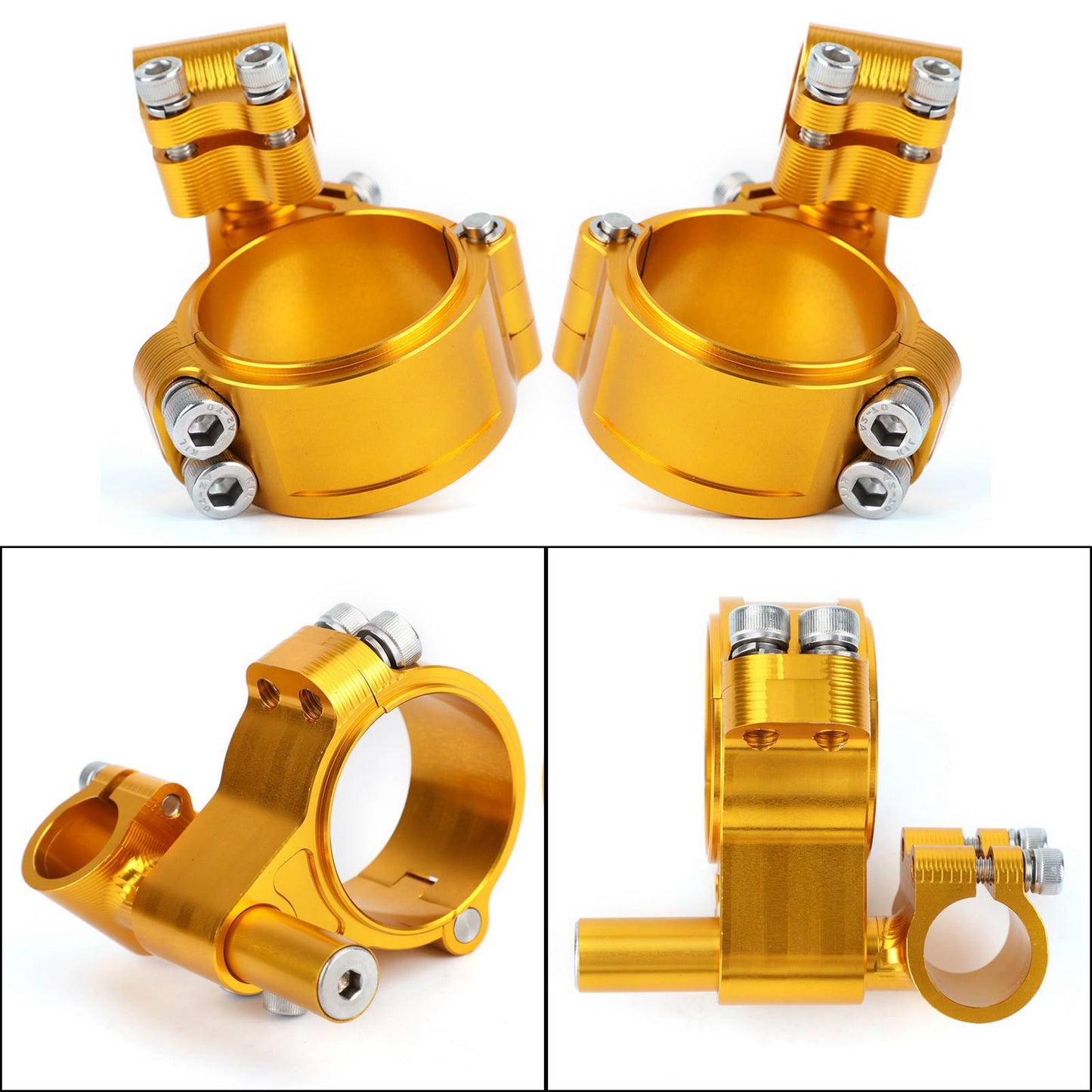 Kit manubrio forcella tubo forcella girevole universale regolabile CNC 52mm Generico