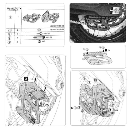2019-2023 Yamaha Tenere 700 XTZ Stabilizzatore protezione catena puleggia guidacatena