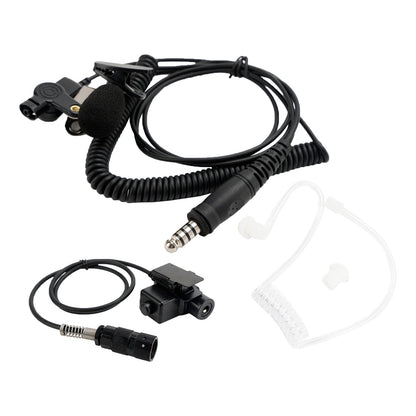 Cuffia con tubo dell'aria trasparente 7.1-A3 con microfono per radio PRC-152 PRC-148 U329