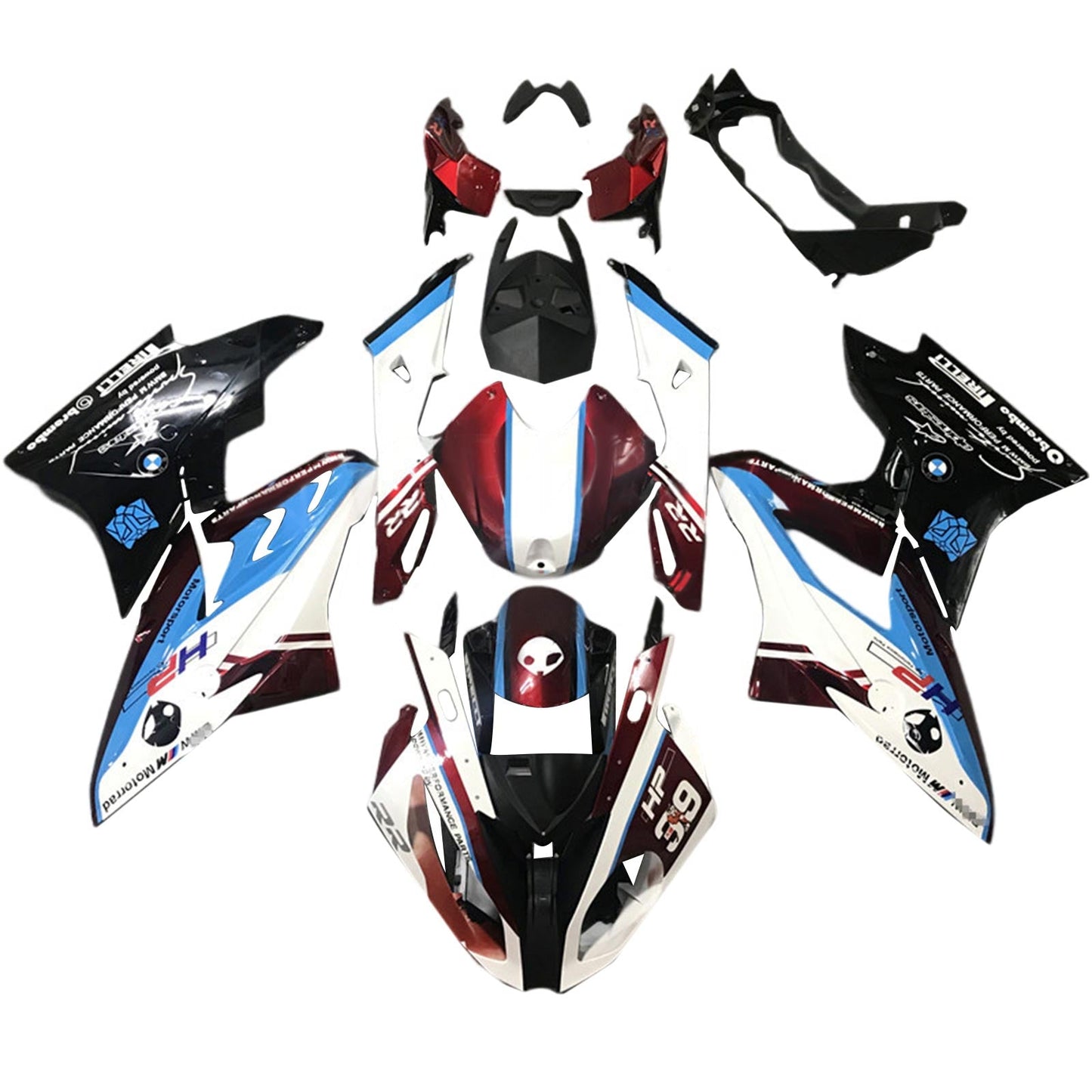 Amotopart BMW S1000RR 2015-2016 Kit Carenatura Carrozzeria Plastica ABS