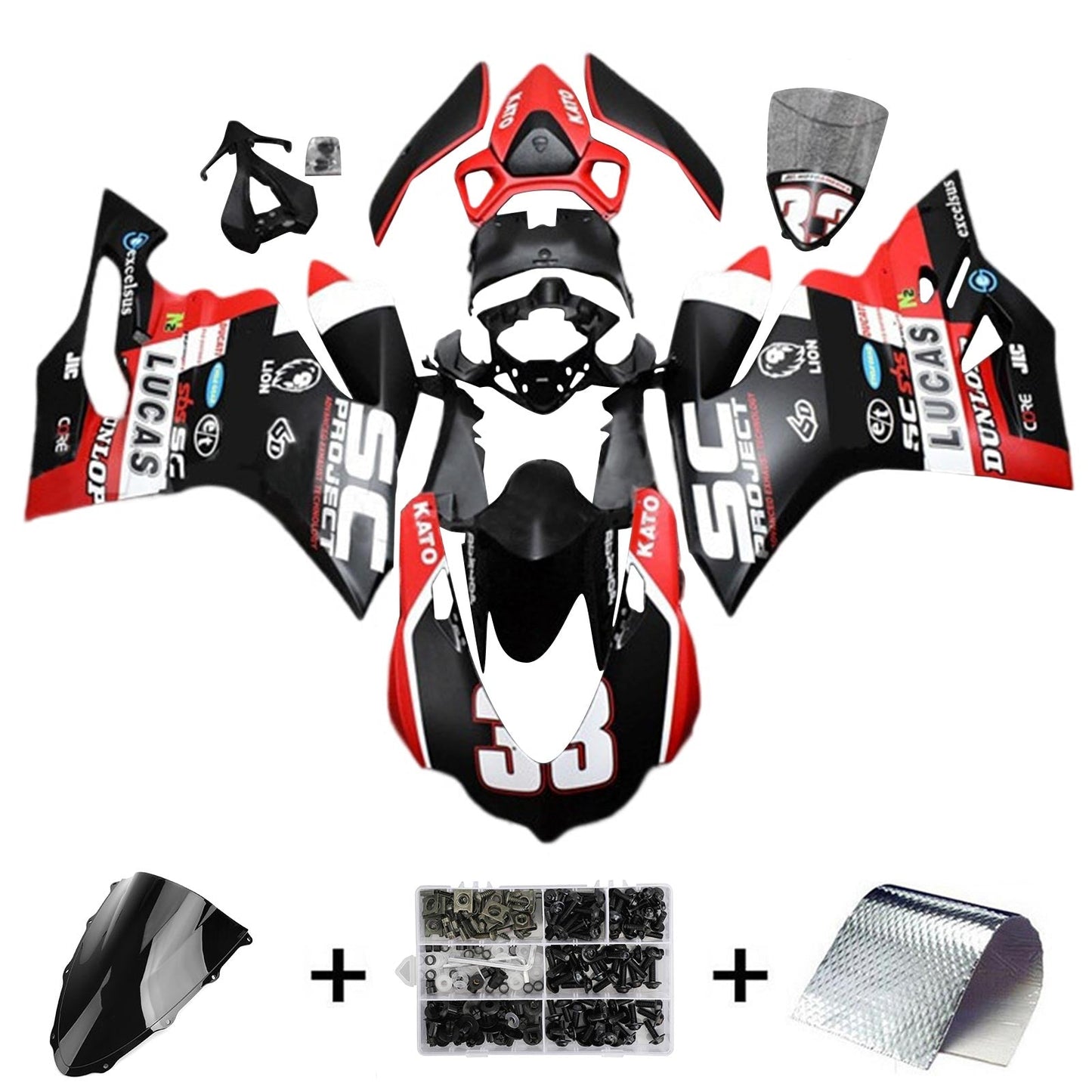 Amotopart Ducati 1299 959 2015-2020 Kit carena Carrozzeria Plastica ABS