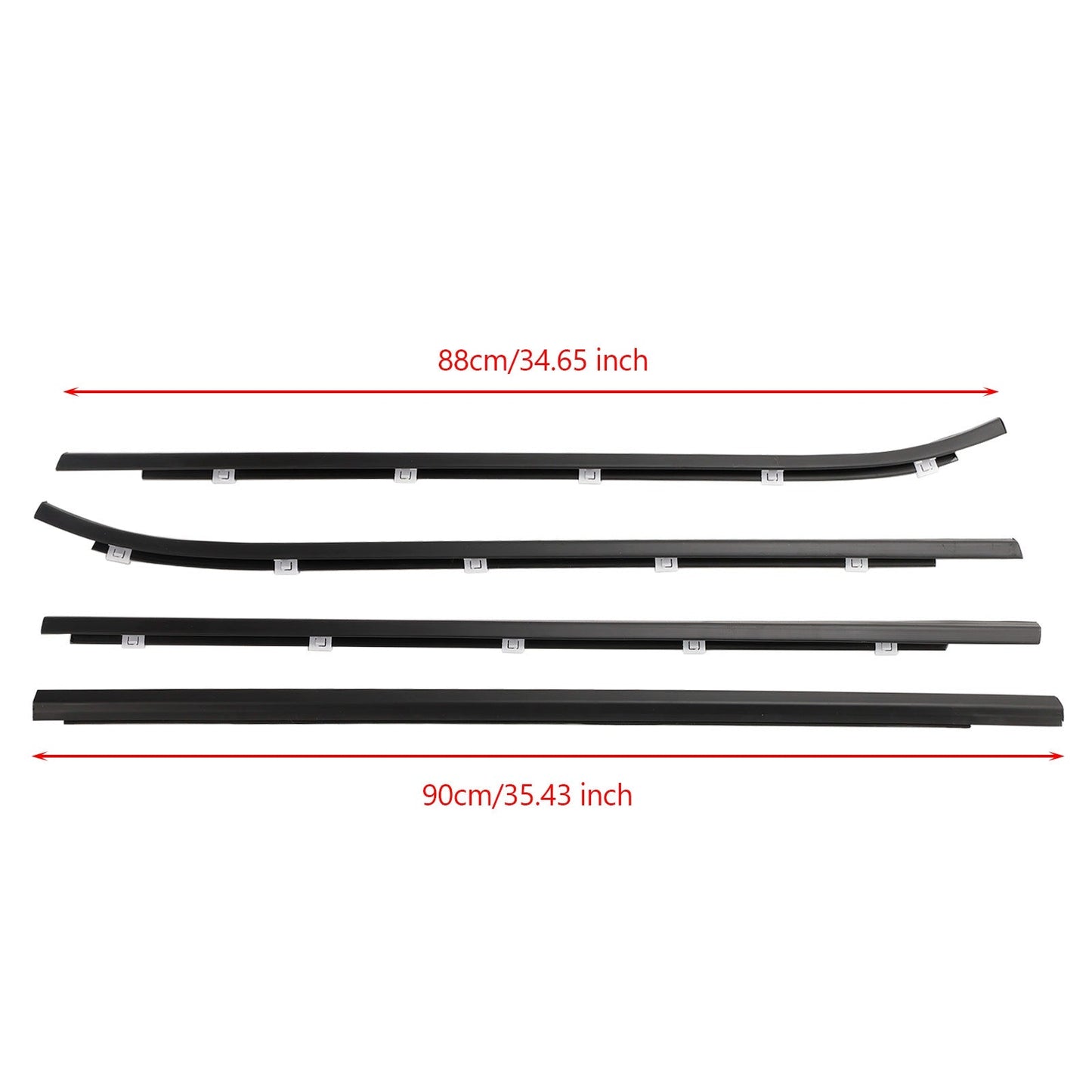 Hyundai i30 2008-2011 4 pezzi Cintura guarnizione porta esterna 822102L000