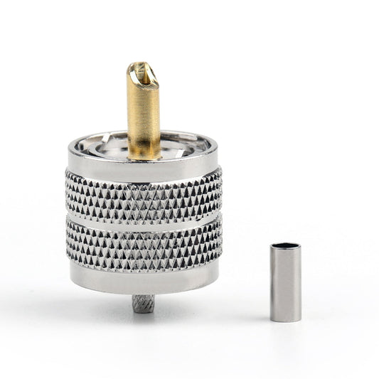10 Pz Spina UHF Maschio Pl259 Adattatore Connettore A Crimpare Per RG316 RG174 RG178 LMR100