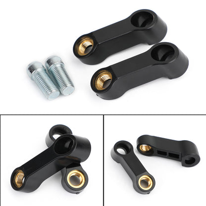 Staffa di prolunga per riser per specchietto retrovisore moto nero 10mm M10 Honda