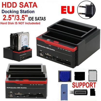 Multifunzione 2.5 3.5" HDD Docking Station UKB 3.0 Clone Hard Drive Card EU