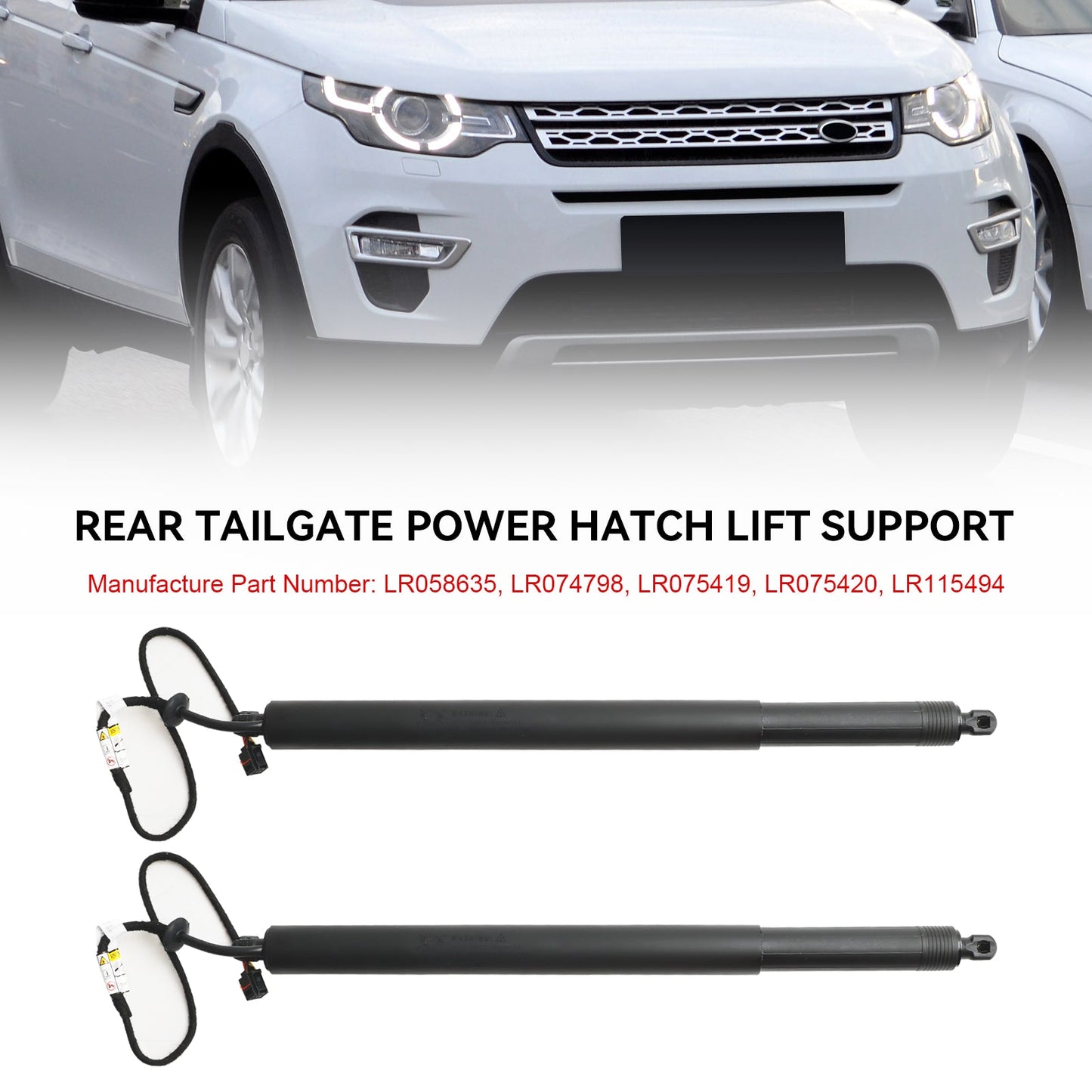 LR074798 Per 2015-2019 LAND ROVER DISCOVERY SPORT L550 Puntone portellone elettrico 2 pezzi