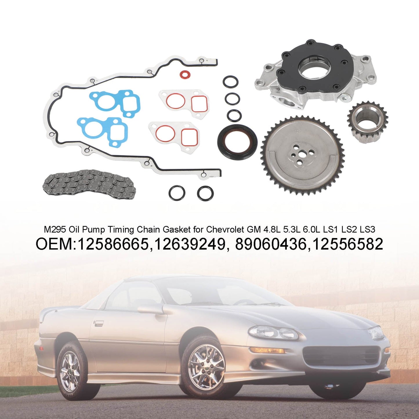 Guarnizione della catena di distribuzione della pompa dell'olio M295 per Chevrolet GM 4.8L 5.3L 6.0L LS1 LS2 LS3 Fedex Express generico