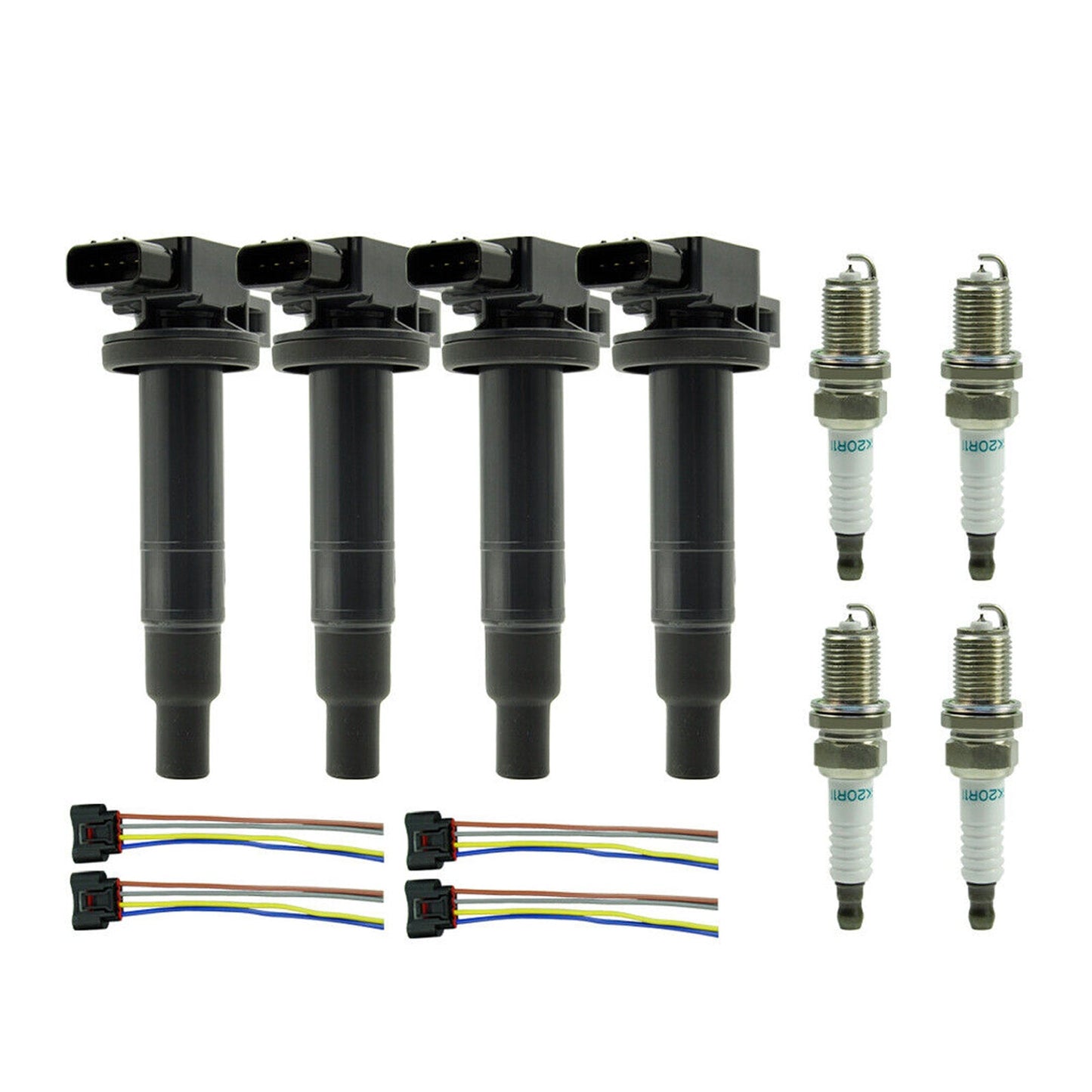 2000-2005 Toyota Echo 1.5L L4 4X Bobina di accensione + Candela + Connettore UF316 90919-02240 9008019021 Fedex Express