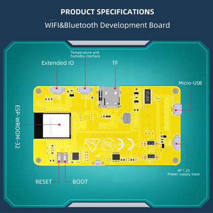 Scheda di sviluppo ESP32 WiFi Bluetooth 2.8" 240*320 Display Touch Screen LVGL