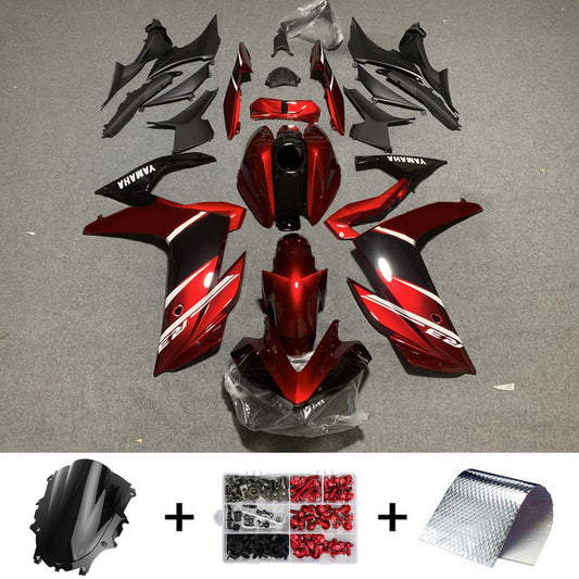 Amotopart Yamaha 2019-2021 YZF R3/YZF R25 Red Black Fearing Kit