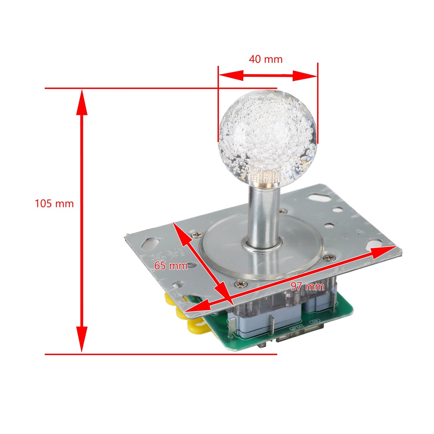 Joystick illuminato colorato a LED commutabile da 4 a 8 vie per Arcade GAME