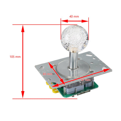 Joystick illuminato colorato a LED commutabile da 4 a 8 vie per Arcade GAME