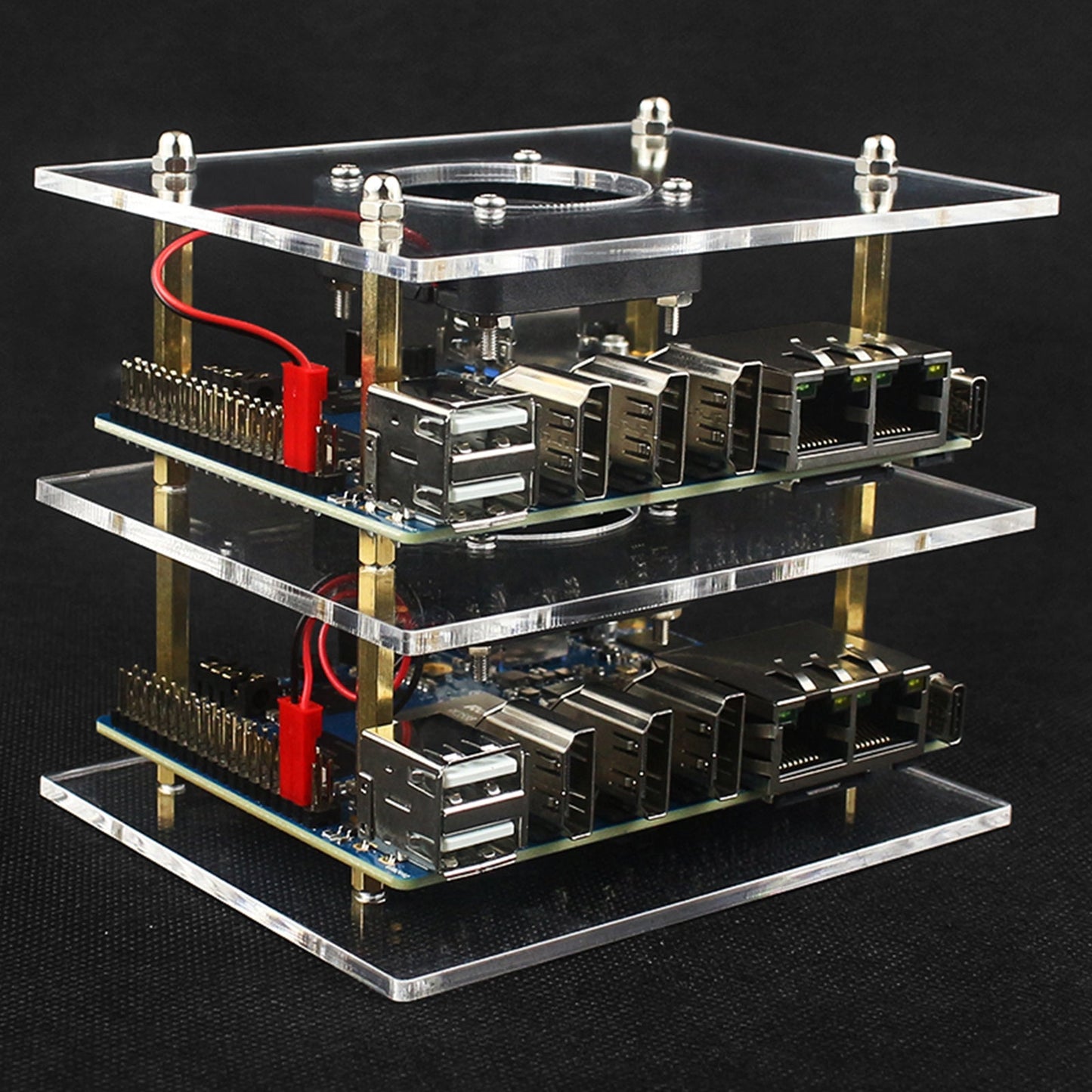 Orange Pi 5 Plus Guscio protettivo Orangepi Guscio acrilico a cluster a due strati