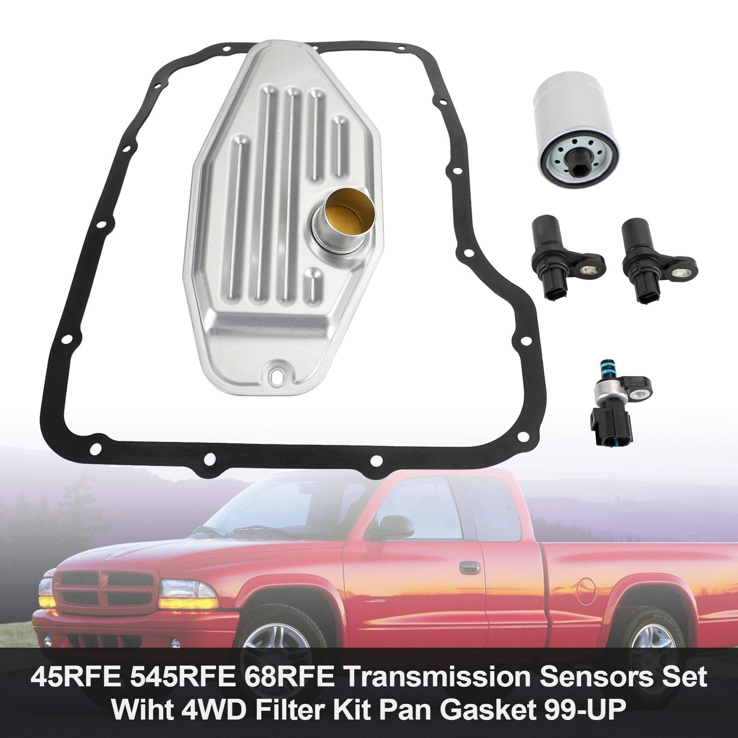 Set di sensori di trasmissione 45RFE 545RFE 68RFE con guarnizione del serbatoio del kit filtro 4WD 99-UP