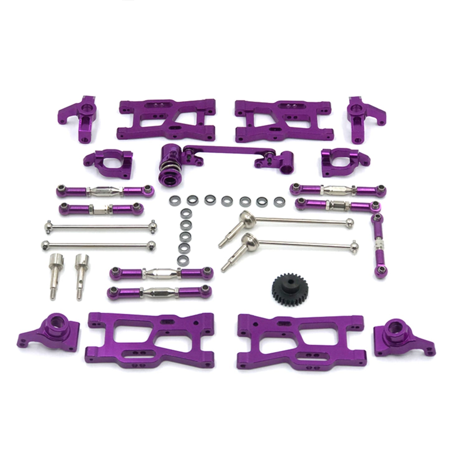 12Pcs Aggiornamenti RC Parti Kit Per Wltoys 144001 144002 124016 124017 124018 124019