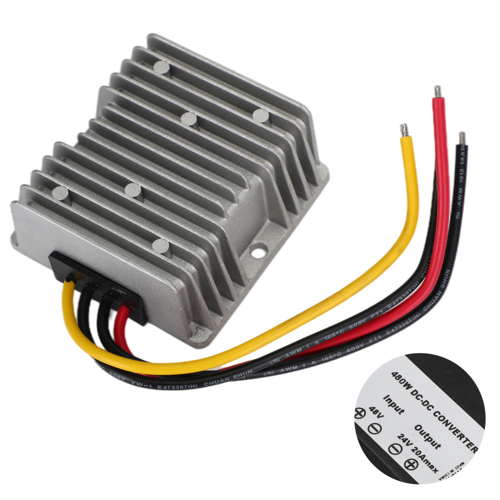 Areyourshop WaterProof 36V/48V a 24V 20A 480W Step Down DC/DC Power Converter Regolatore