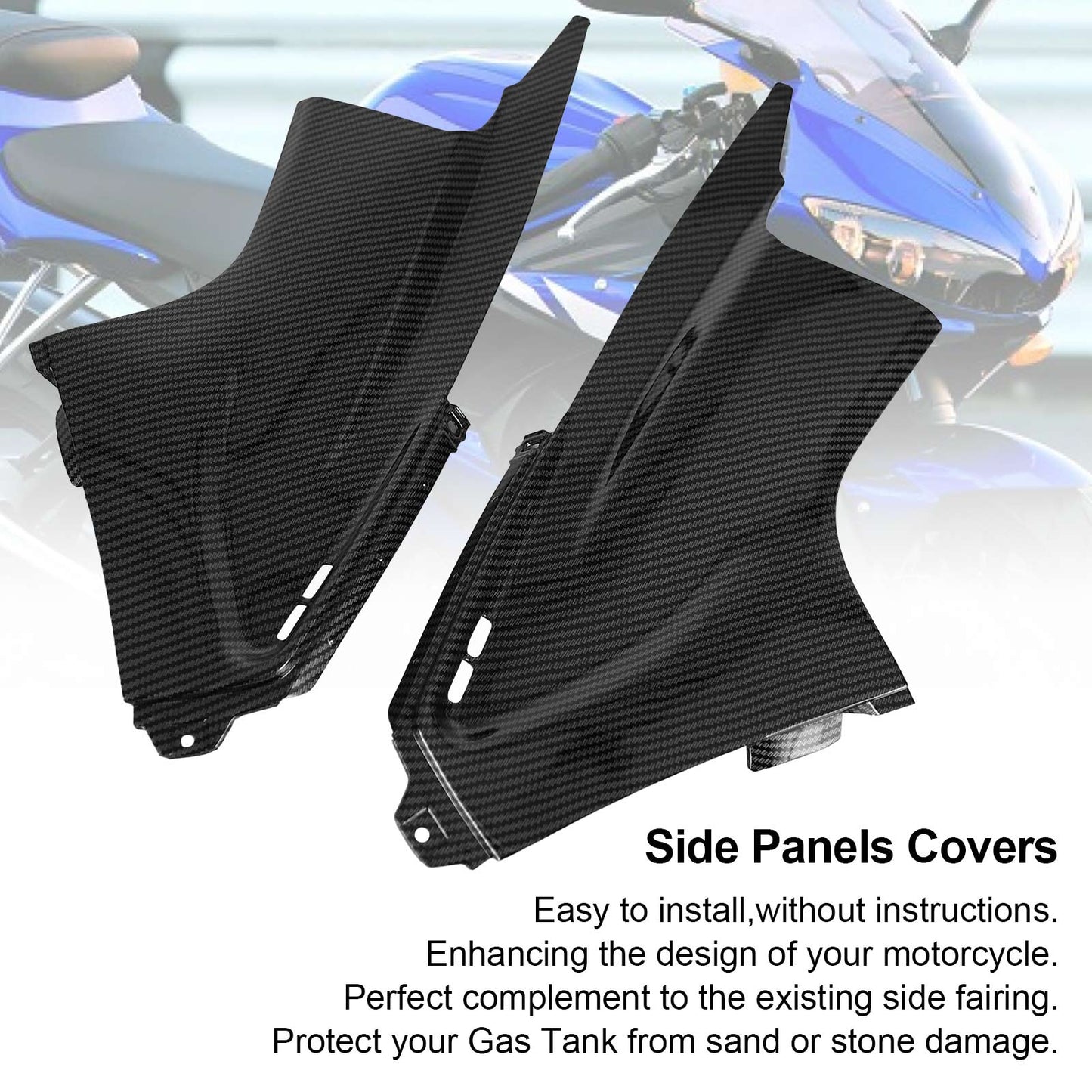 Carena per pannello di copertura laterale del serbatoio del gas per Yamaha YZF R6 2003-2005 Generico