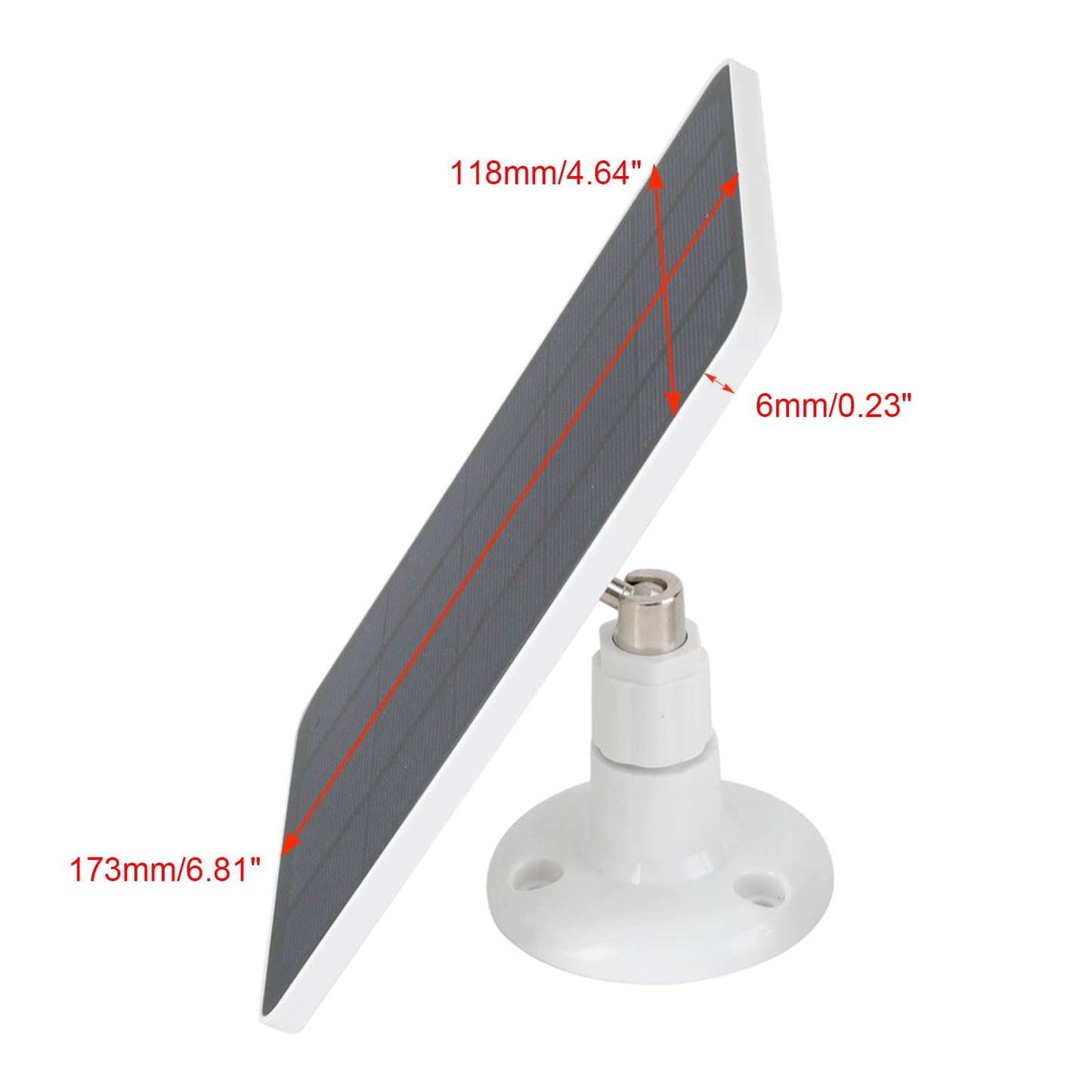 Pannello Solare Portatile 4W 5V IP65 Impermeabile Monocristallino per Telecamera di Sicurezza