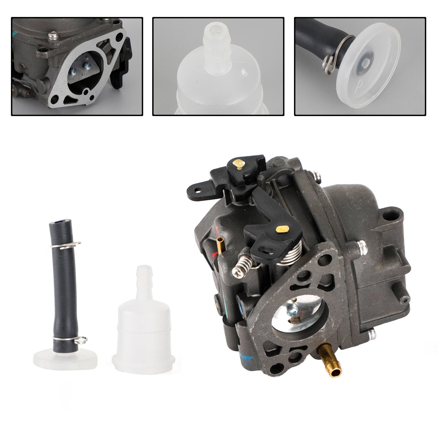 Motore fuoribordo Carburatore Carb adatto per 16100? ZV4? D22 BF15A1 BF15A2 BF15AH BF15AK Generico