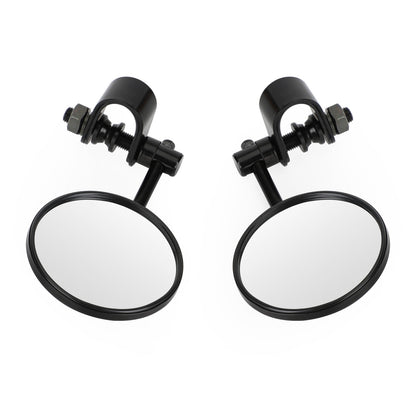 Morsetto vecchio stile su specchietti retrovisori rotondi da 3 pollici per Cafe Racer Chopper Bobber COPPIA Generico