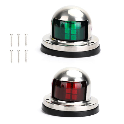 2x Red Green Marine Bow Boat 12V Yacht Pontoon Segnale luminoso Luci impermeabili