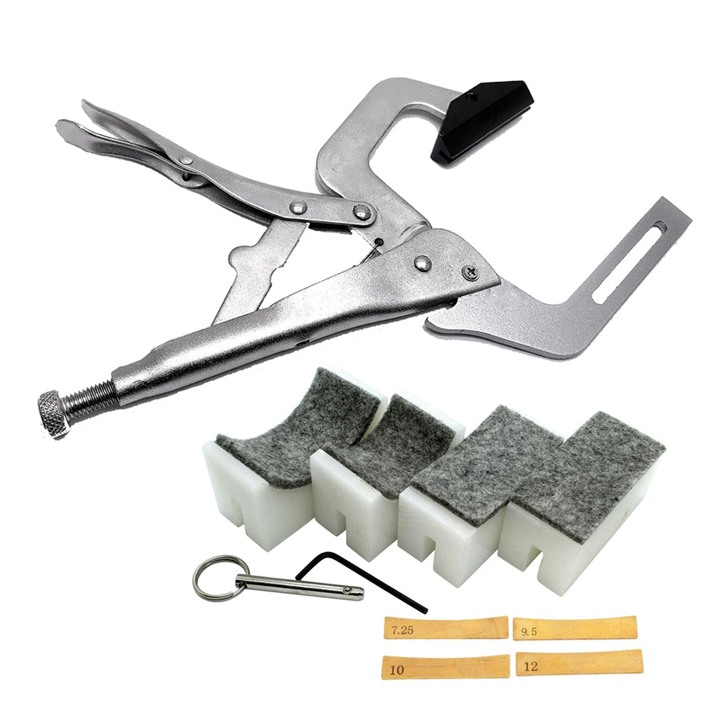 Morsetto per pressa per tasti per chitarra portatile con 4 presse per collo imbottite Strumento di riparazione per chitarra