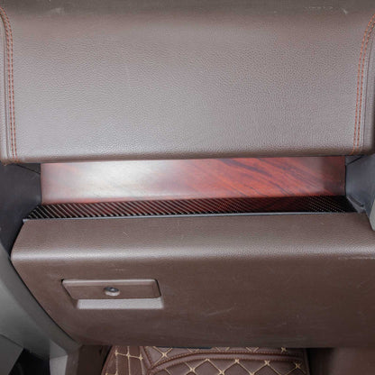 Ford F150 2015- Rivestimento interno del tappetino per slot di stoccaggio del copilota in fibra di carbonio