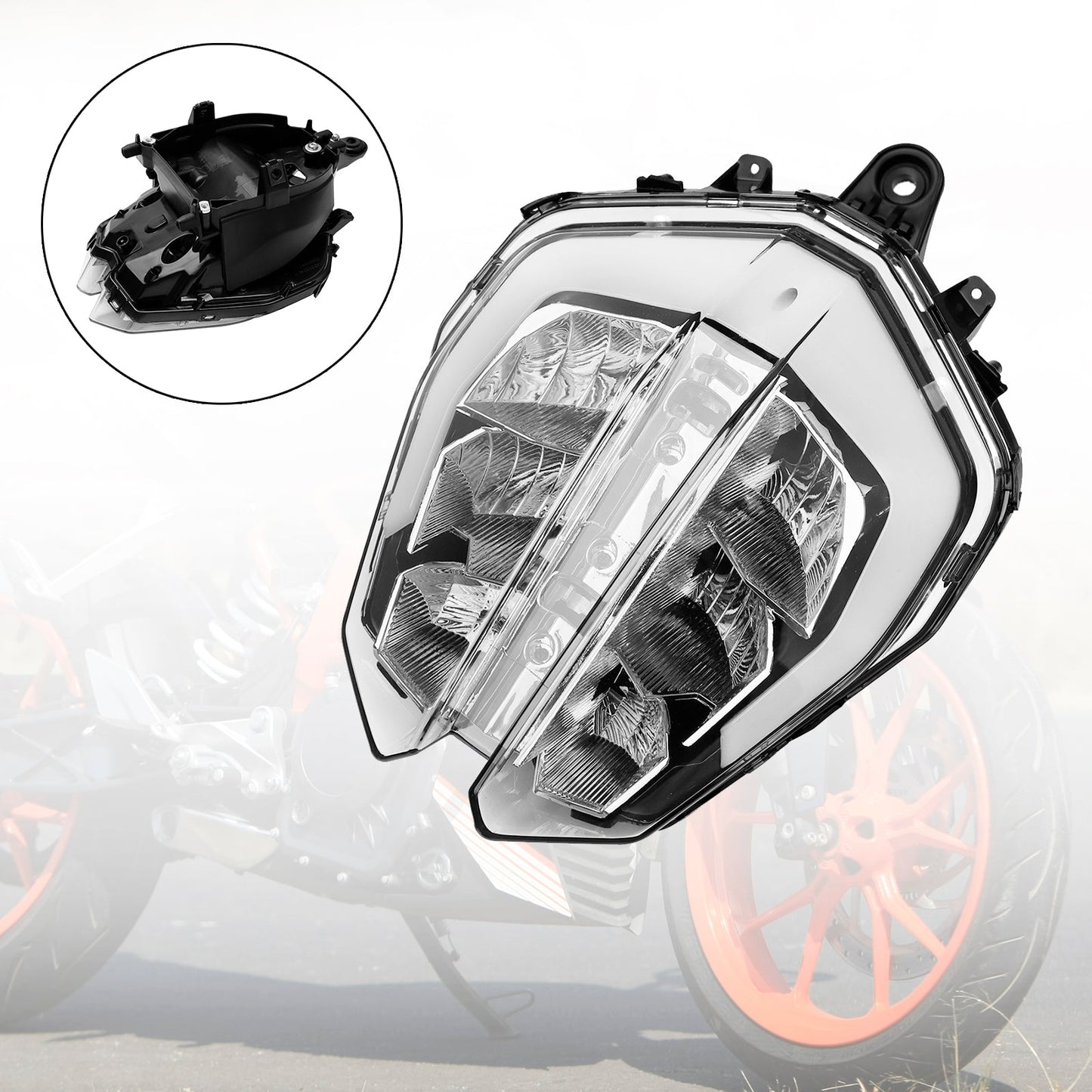 KTM Duke 390 2018-2019 Protezione faro anteriore Griglia di protezione LED in plastica